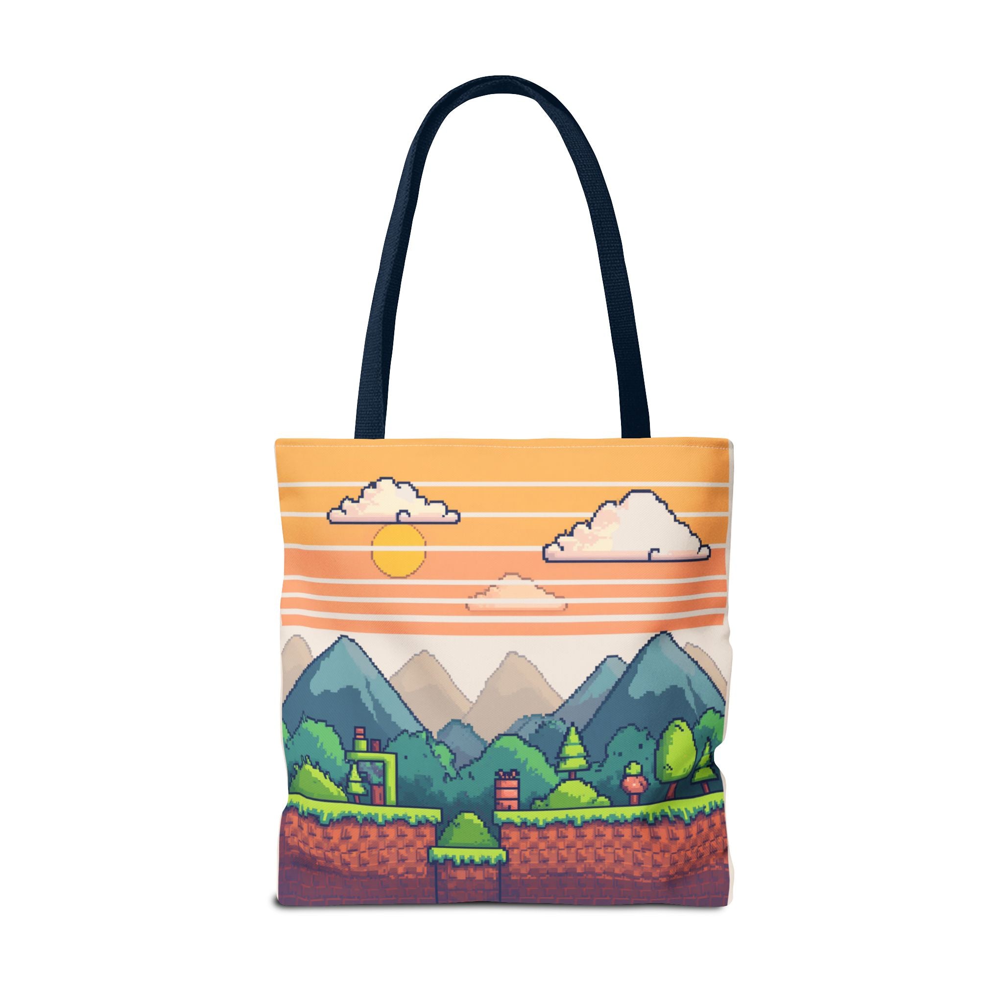 Tote Bag | Pixel Sunset Mountain Gamer Tote