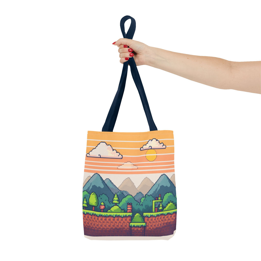 Tote Bag | Pixel Sunset Mountain Gamer Tote