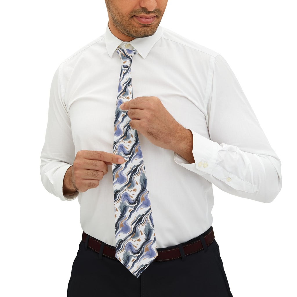 Necktie | Cool-Toned Marble Pattern Formal Tie