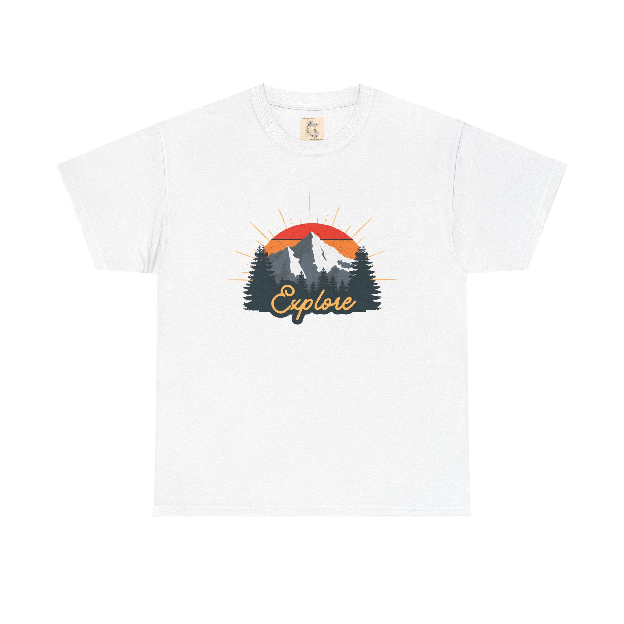 T-Shirt | Vintage Sunset 'Explore' Outdoor Adventure Shirt