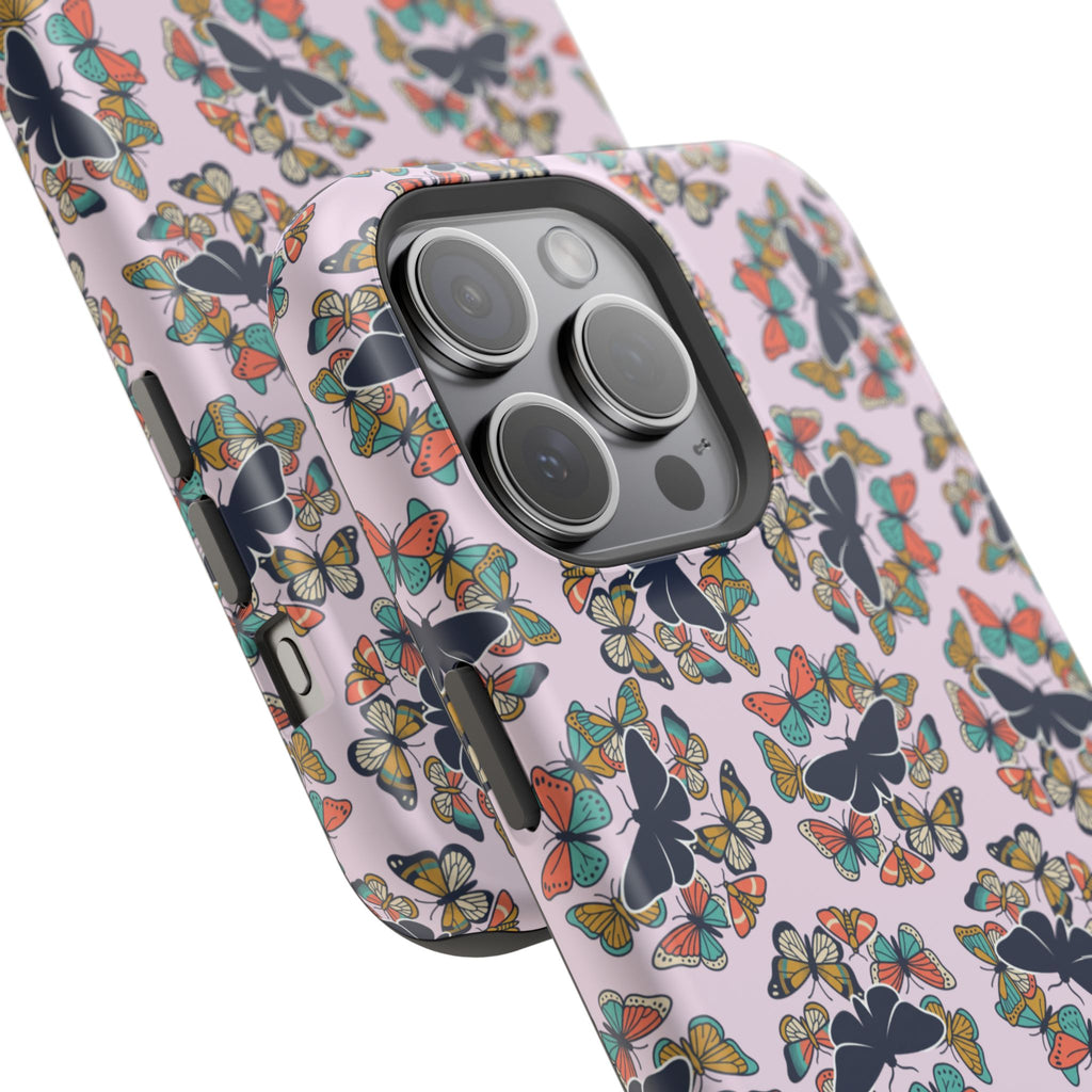Phone Cases | Pastel Butterflies and Moths Pattern Magnetic Impact-Resistant Case
