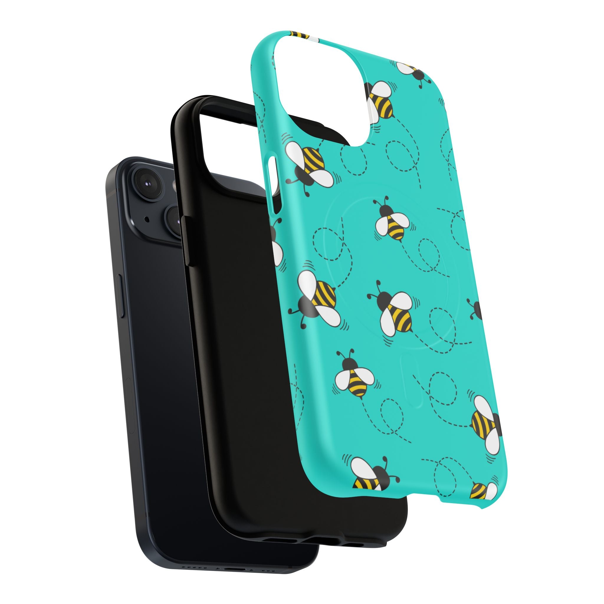 Phone Case | Cute Turquoise Bumblebee Tough Magnetic Phone Case