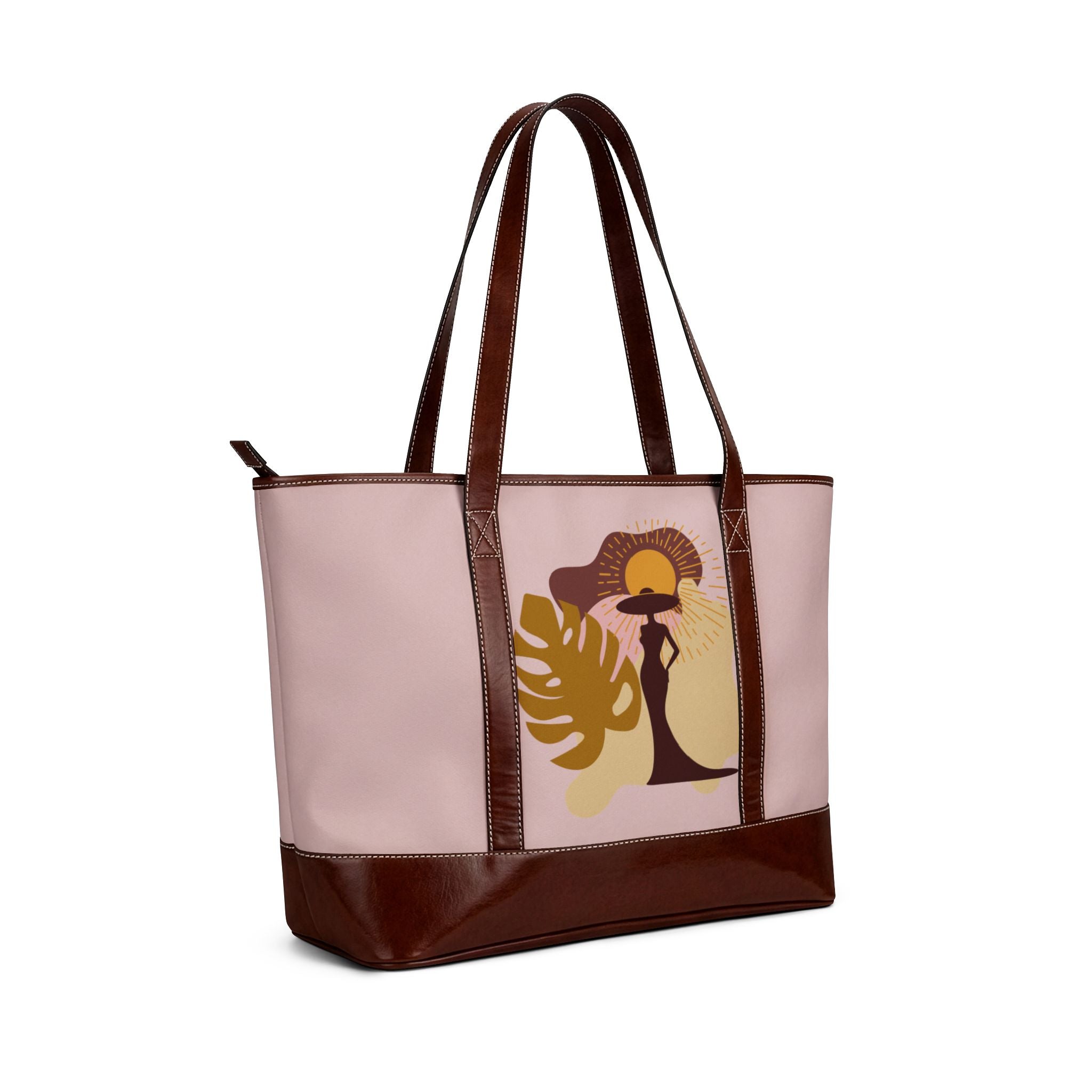 Handbag | Mid-Century Boho Woman & Monstera