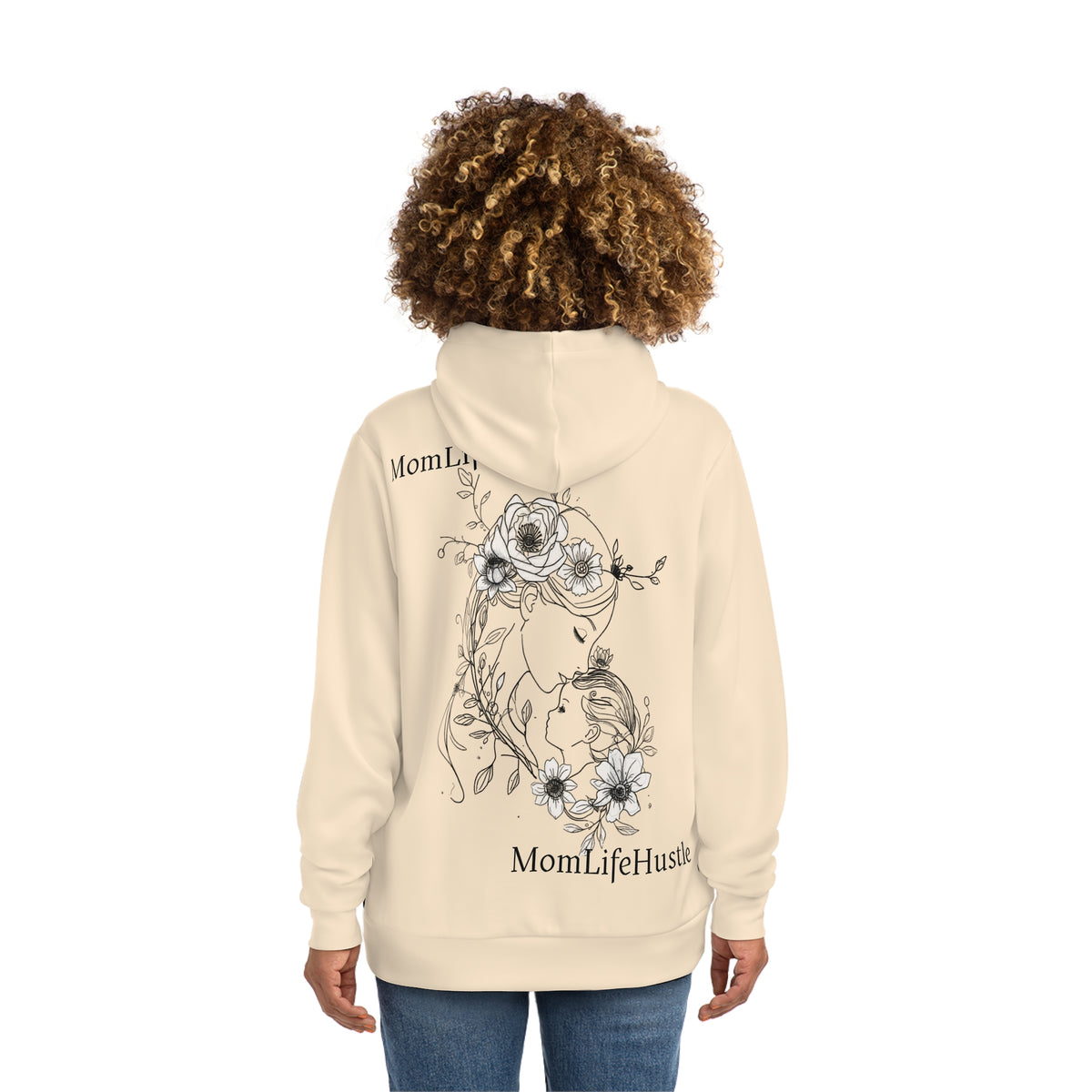 MomLifeHustle Floral Hoodie