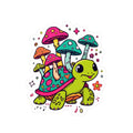 Vinyl Decal | Colorful Cute Mushroom Turtle Kiss-Cut Sticker