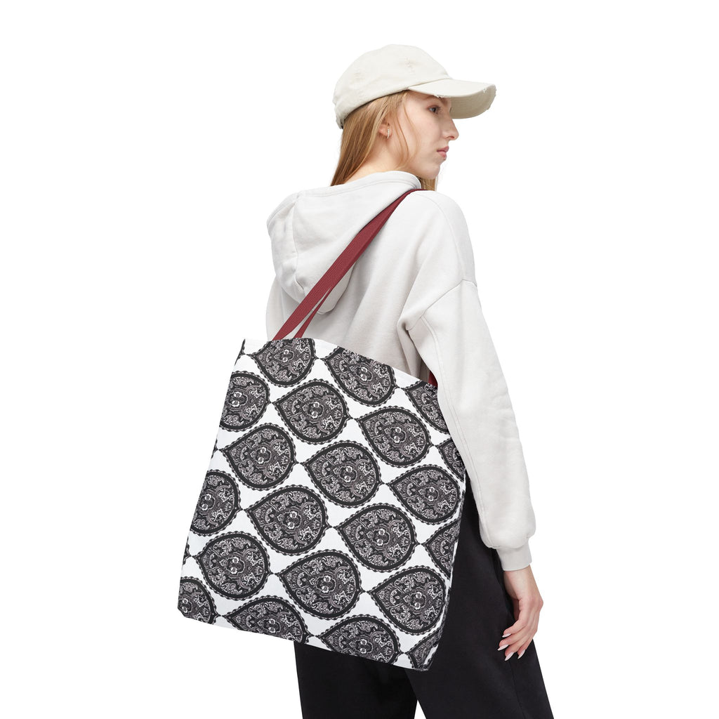 Tote Bag | Black & White Paisley Pattern