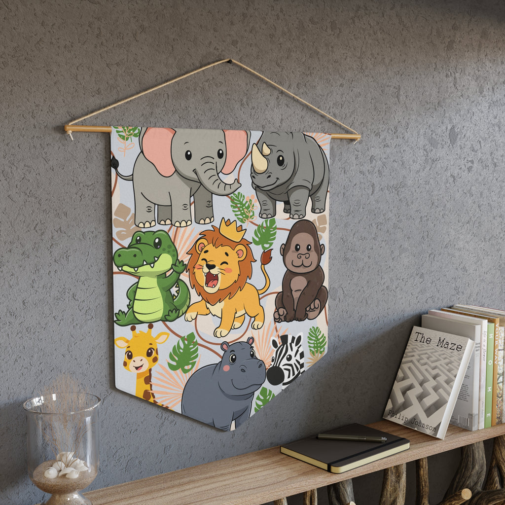 Pennant Banner | Cute Jungle Animal Nursery Safari Wall Decor