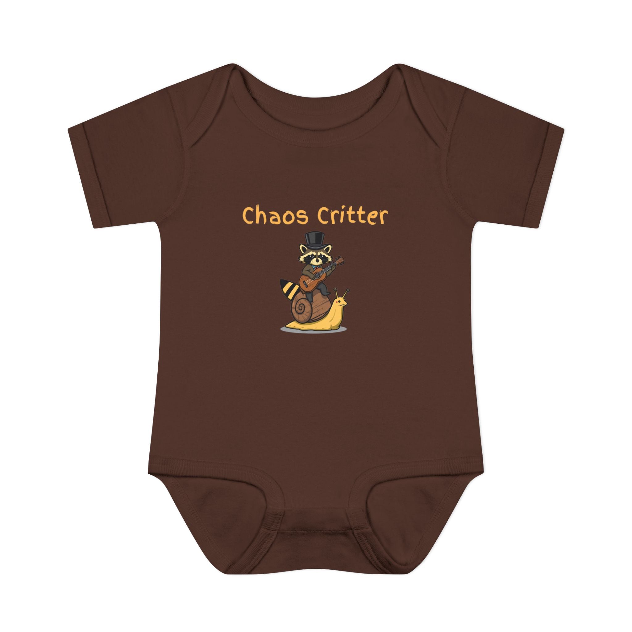 Baby Bodysuit | 'Chaos Critter' Playful Racoon Baby Onesie