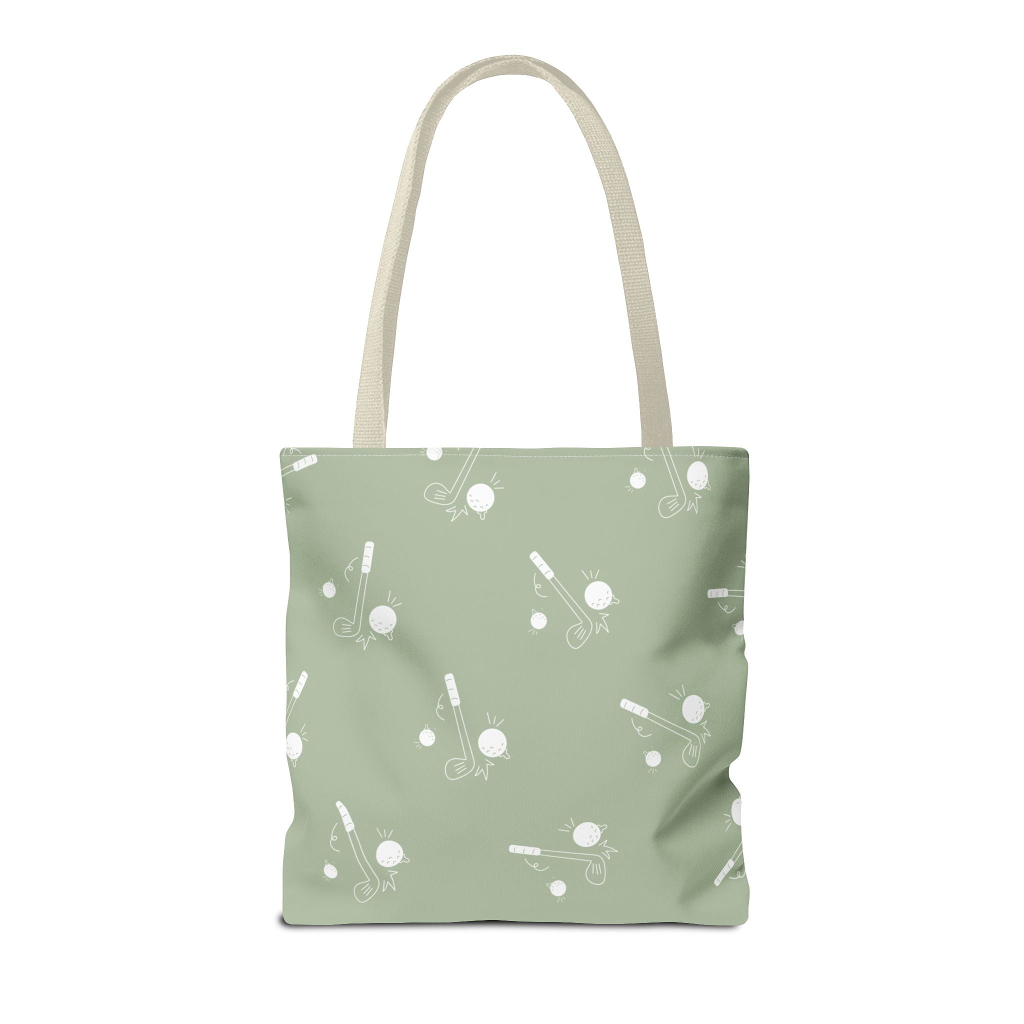 Tote Bag | Sage Green and Golf Pattern Shoulder Bag