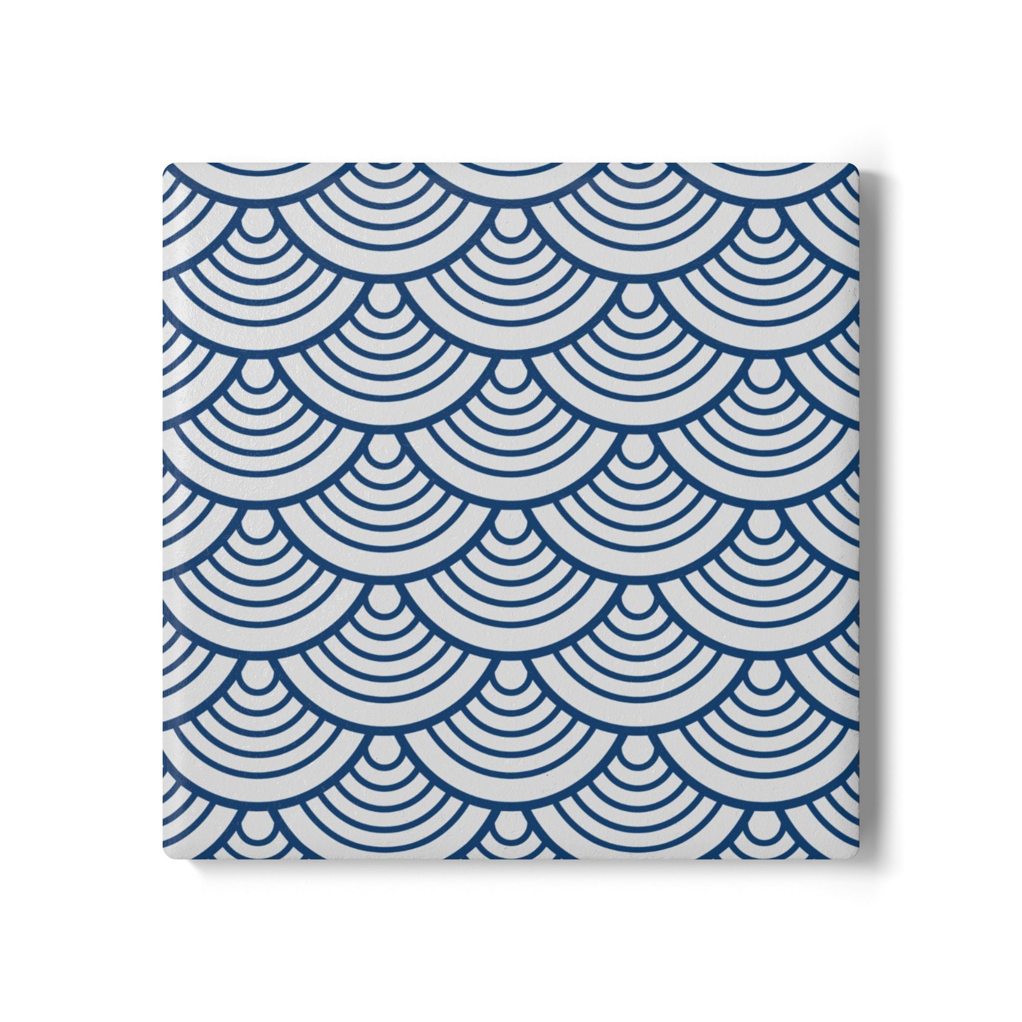 Coasters | Blue Wave Pattern Ceramic Drink Coaster
