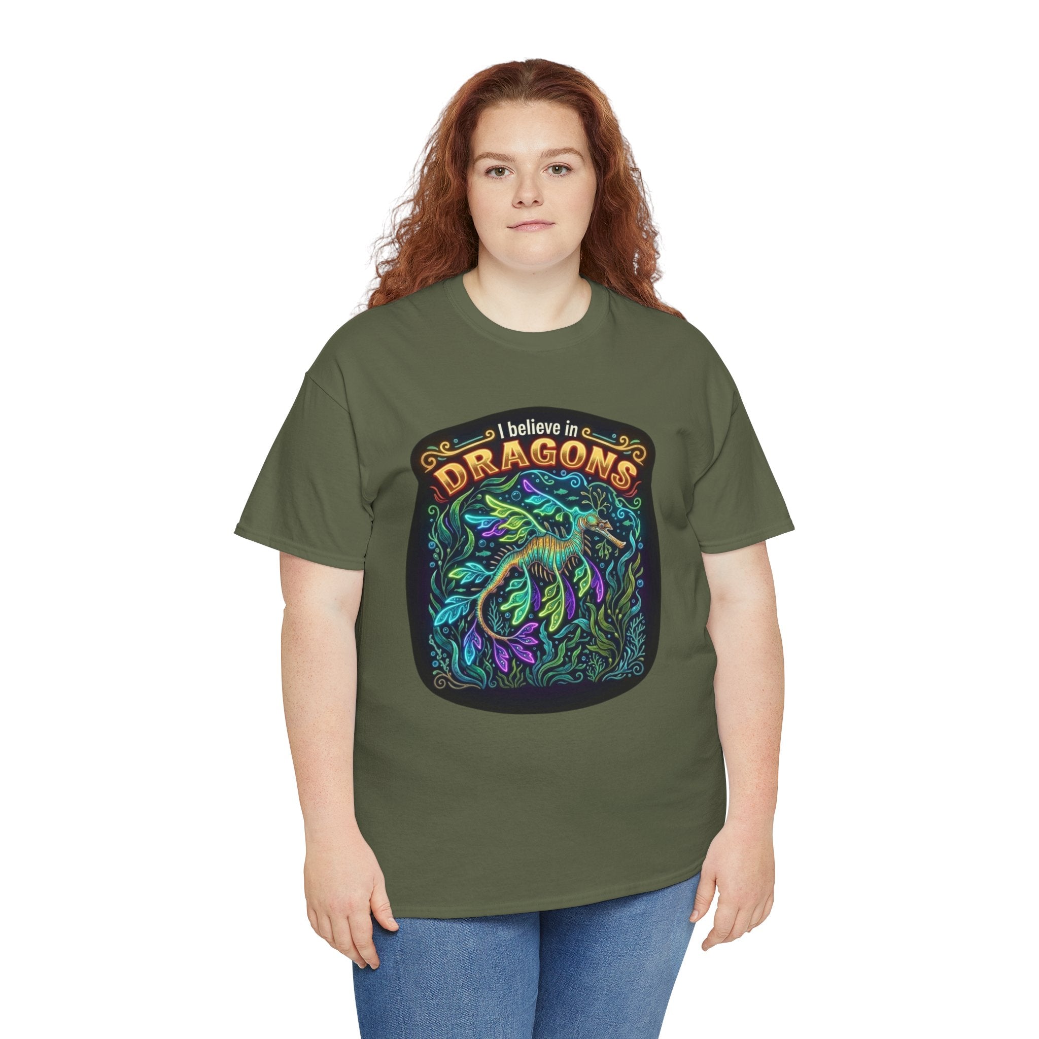 T-Shirt | 'I Believe in Dragons' Colorful Graphic Tee