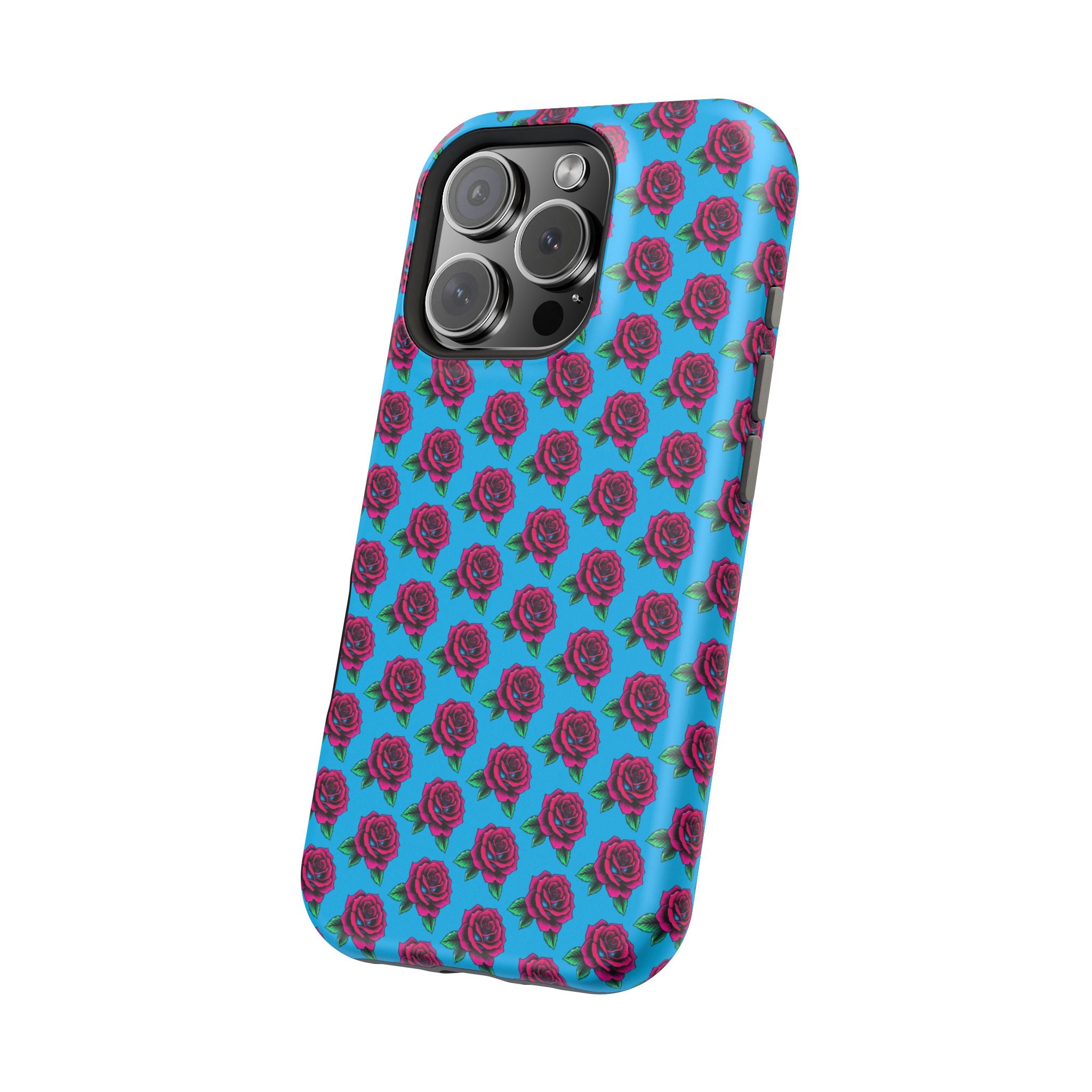 Phone Cases | Bright Rose Pattern Magnetic Impact-Resistant Case