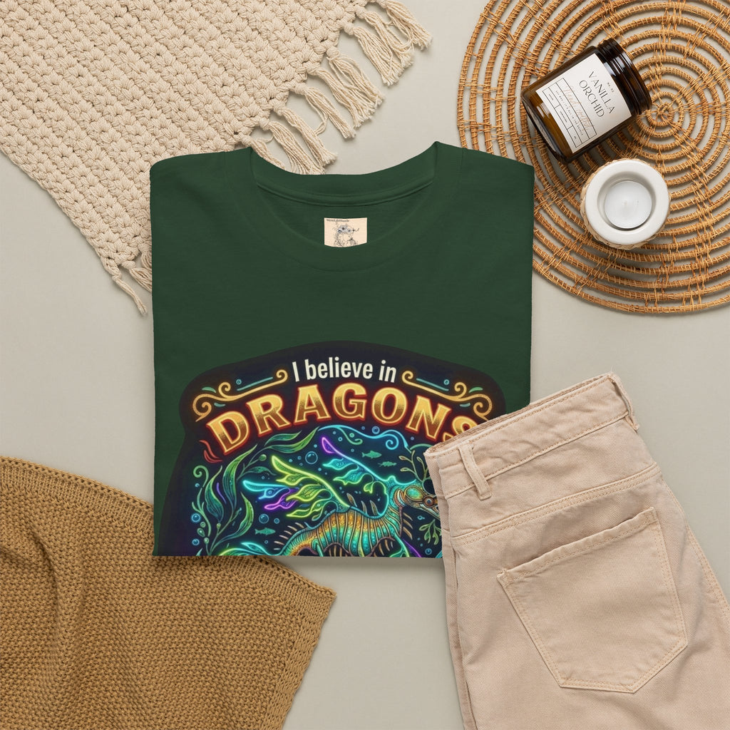T-Shirt | 'I Believe in Dragons' Colorful Graphic Tee
