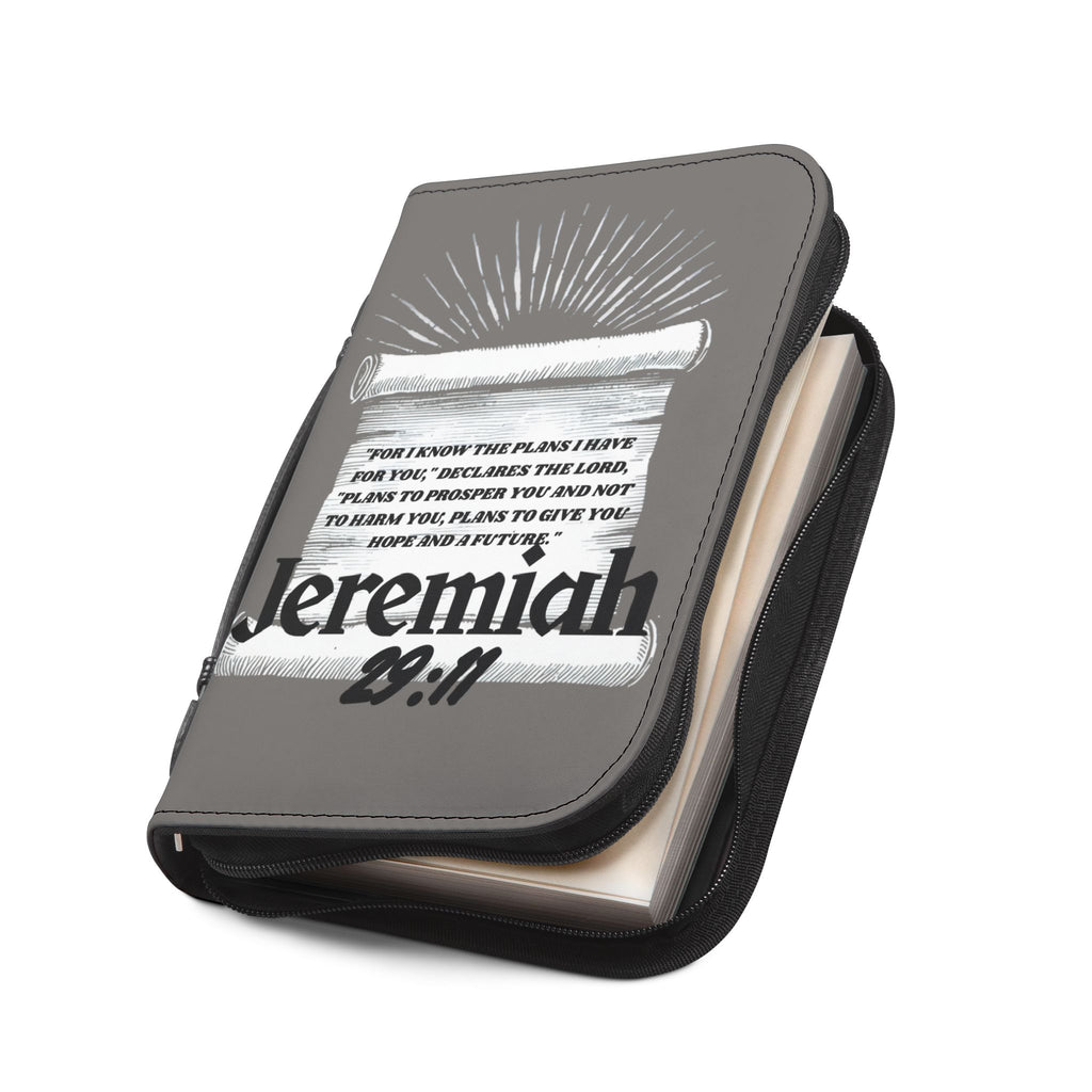 Bible Cover | Jeremiah 29:11 Scripture Scroll Zippered Bible Case