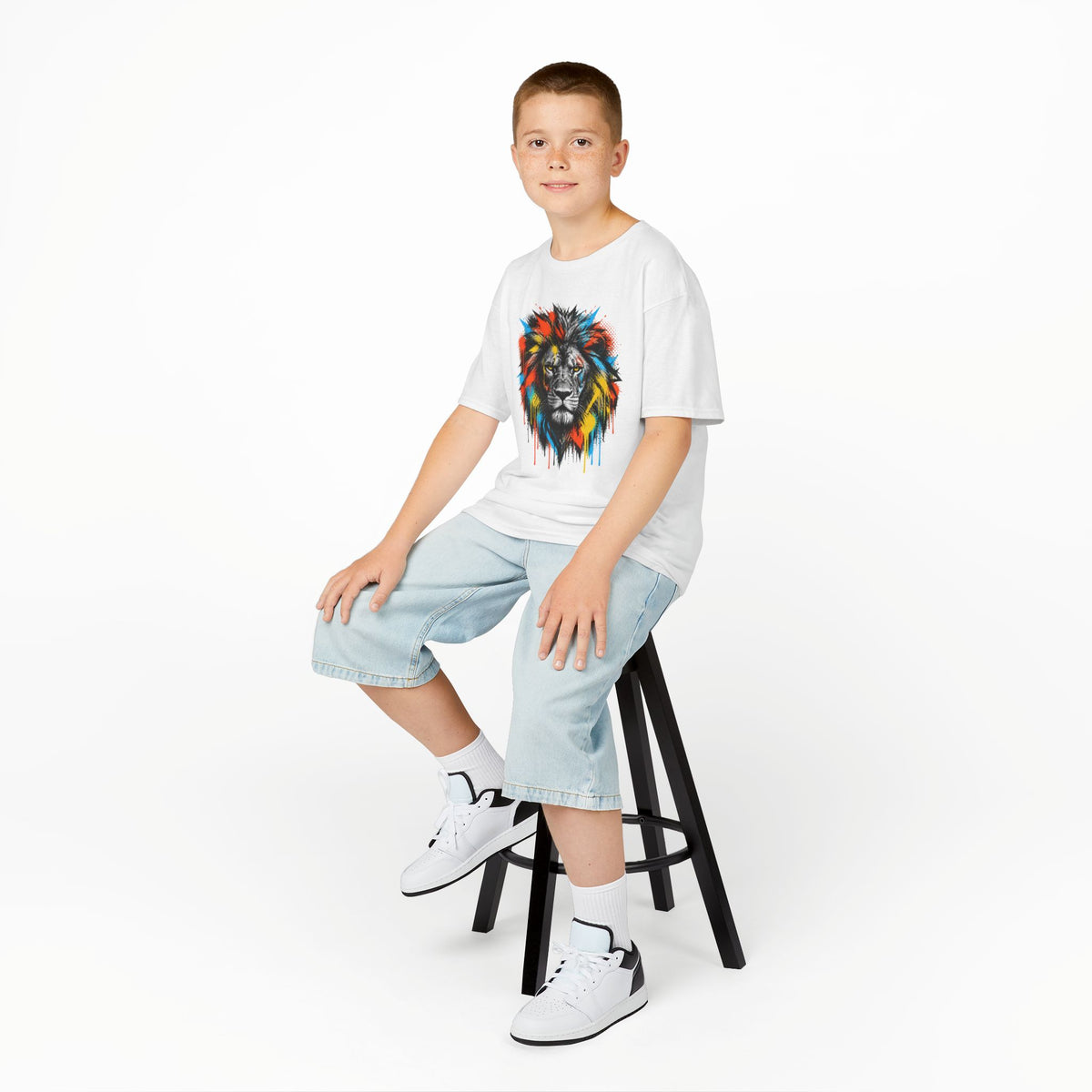 Lion Spirit Colorful Drip T-Shirt