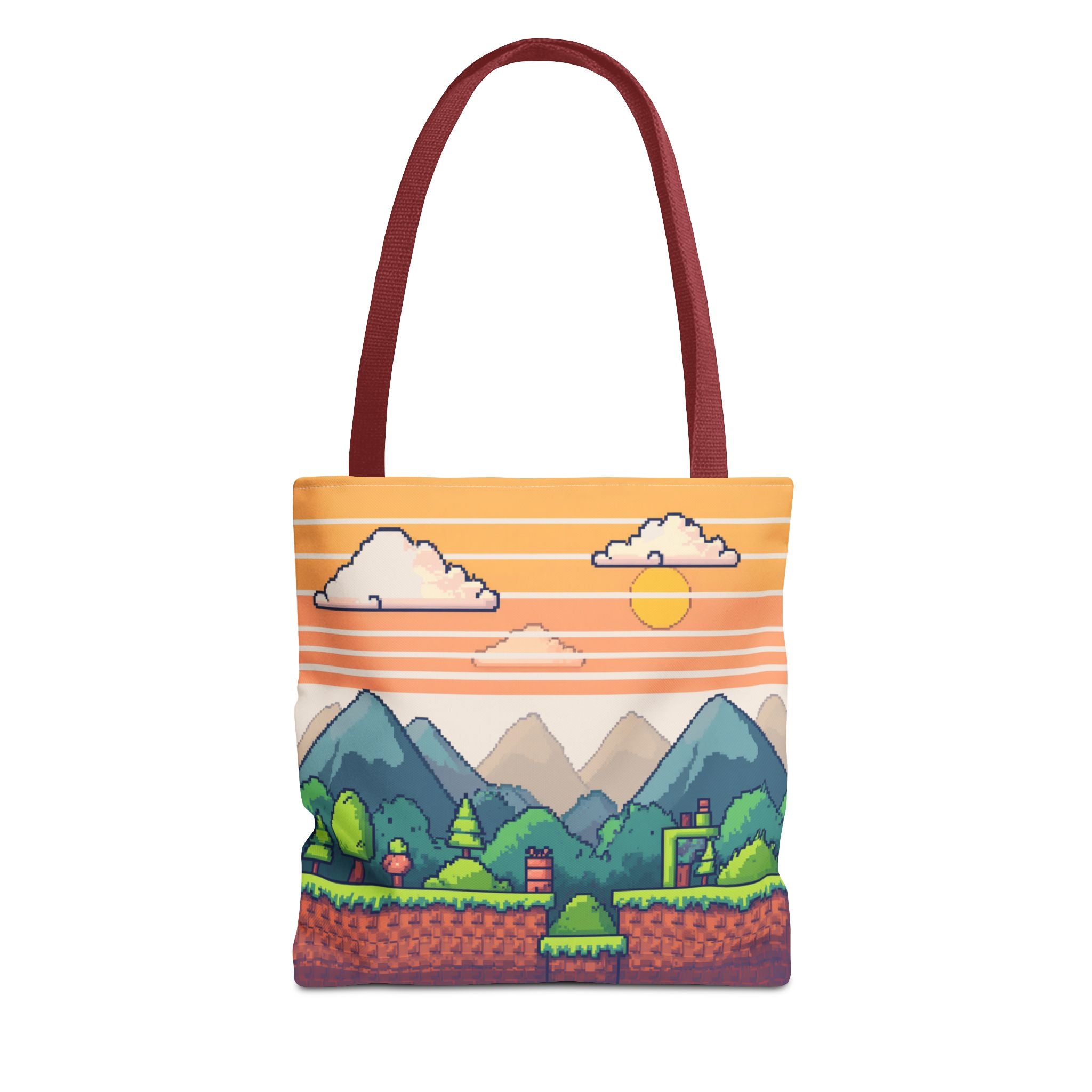 Tote Bag | Pixel Sunset Mountain Gamer Tote