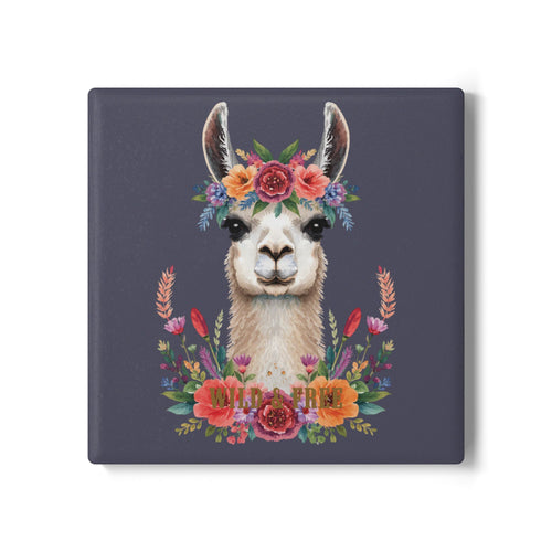Coasters | Cute Boho Llama Ceramic Drink Coasters