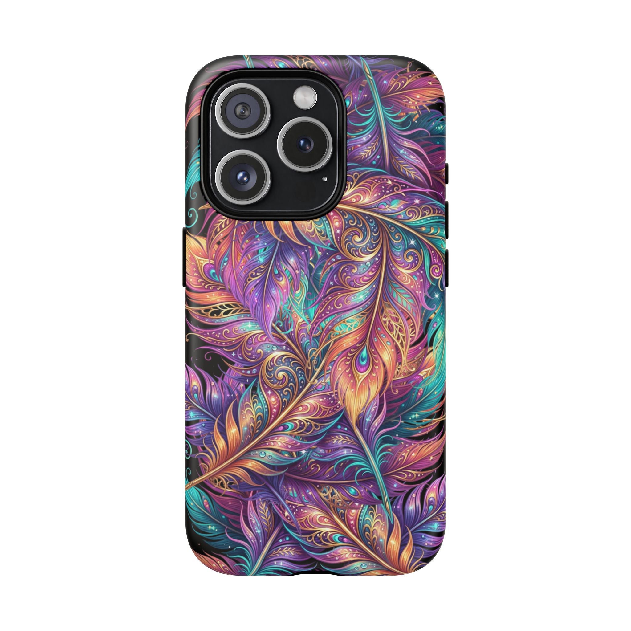 Phone Case | Colorful Feather Art Magnetic Tough Phone Cover