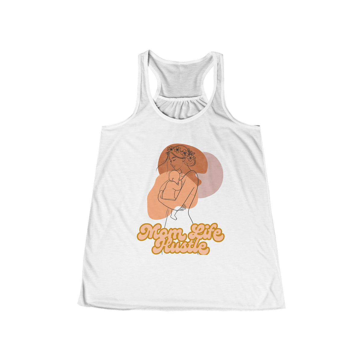 Women's Retro "Mom Life" Illustration Racerback Tank Top