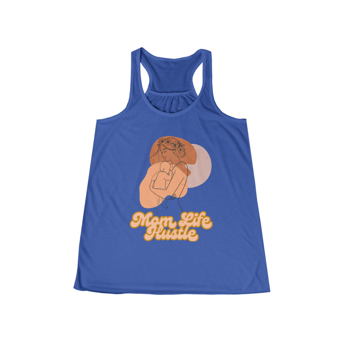Women's Retro "Mom Life" Illustration Racerback Tank Top