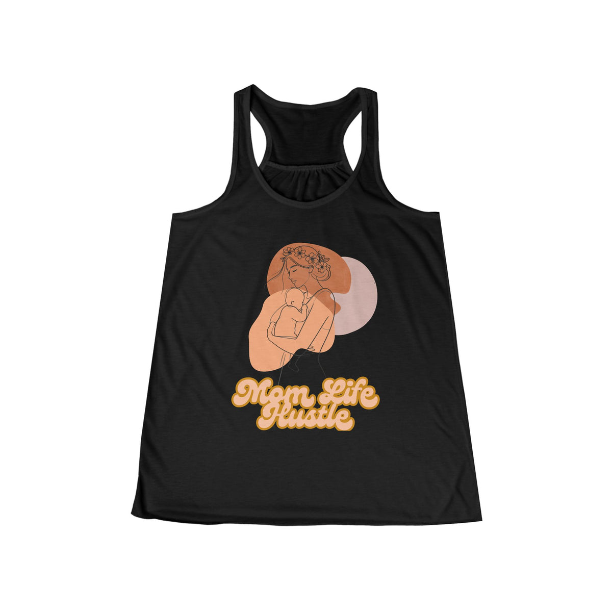 Women's Retro "Mom Life" Illustration Racerback Tank Top