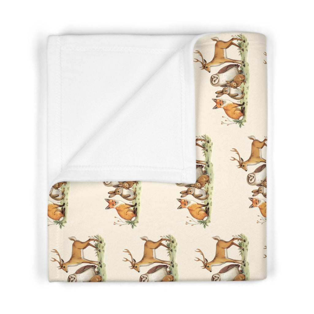 Baby Blanket | Woodland Animals Pattern Soft Fleece Blanket for Nursery & Newborn