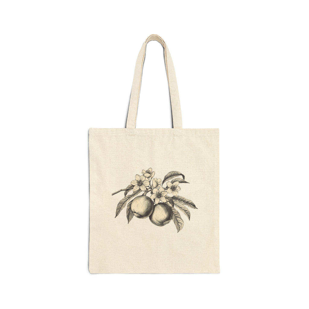 Tote Bag | Vintage Peach Botanical Illustration