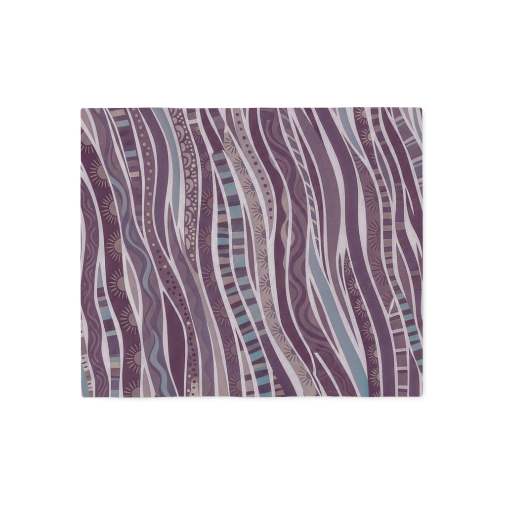 Purple Boho Waves Sweatshirt Blanket