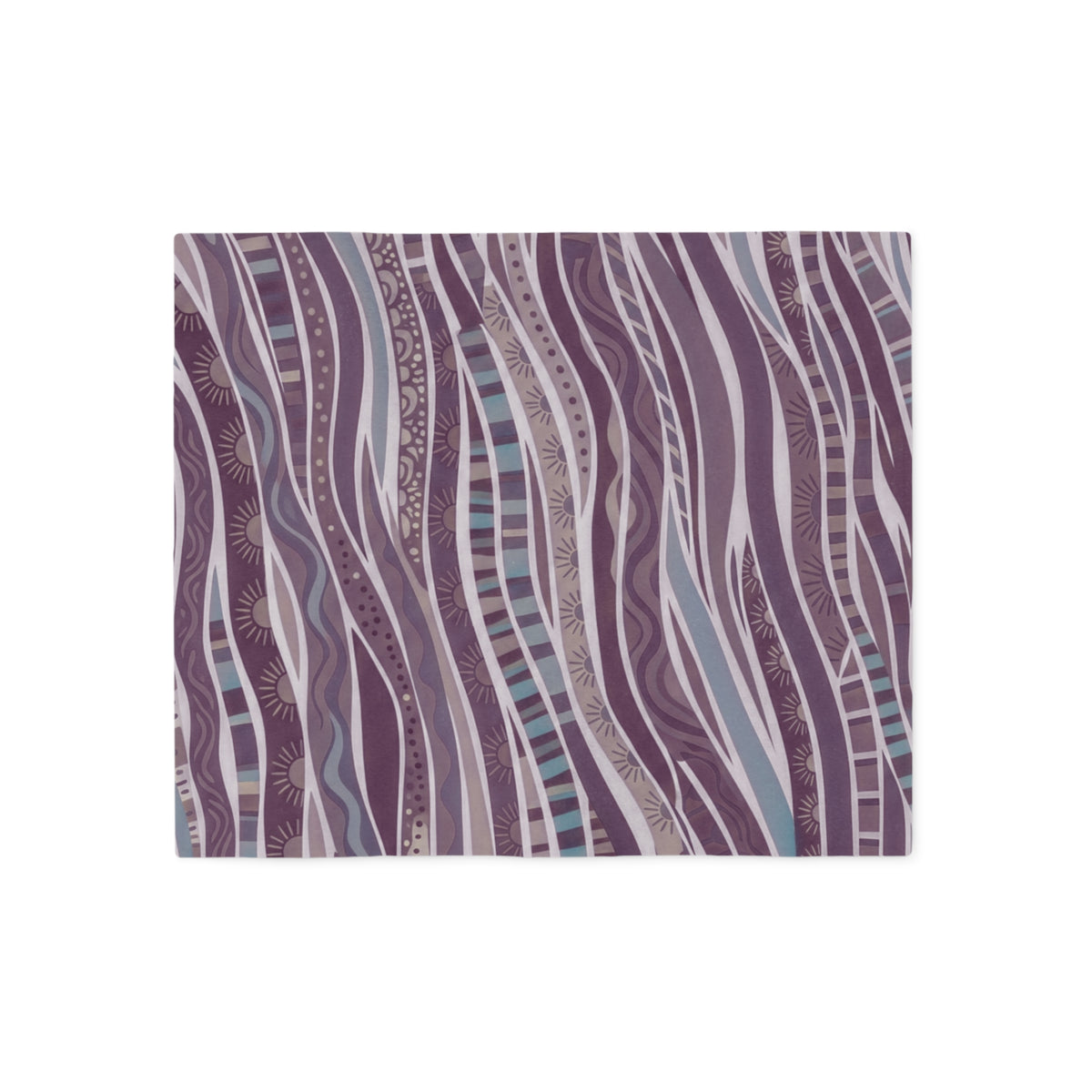 Purple Boho Waves Sweatshirt Blanket