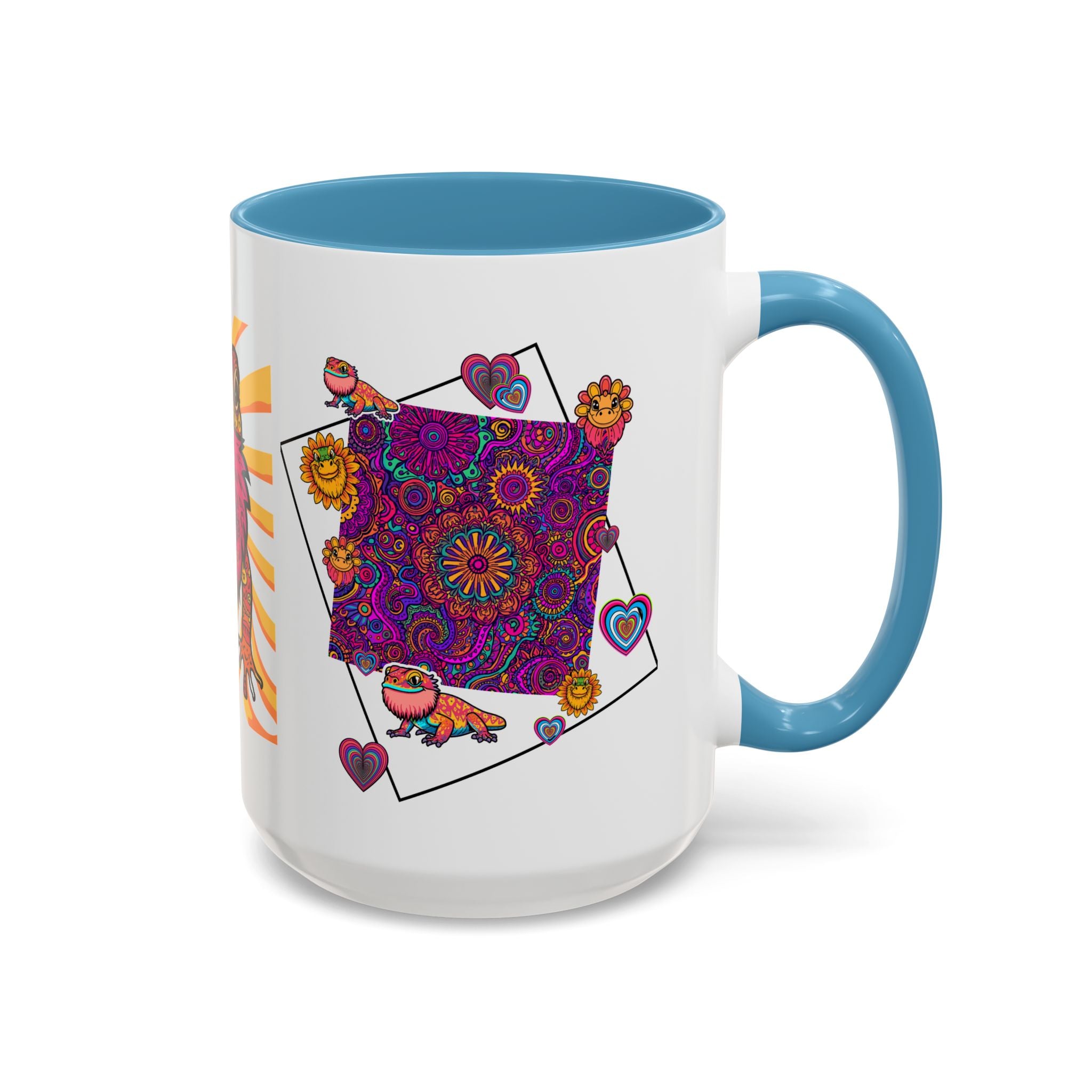 Coffee Mug | Psychedelic Lizards Accent Ceramic Mug