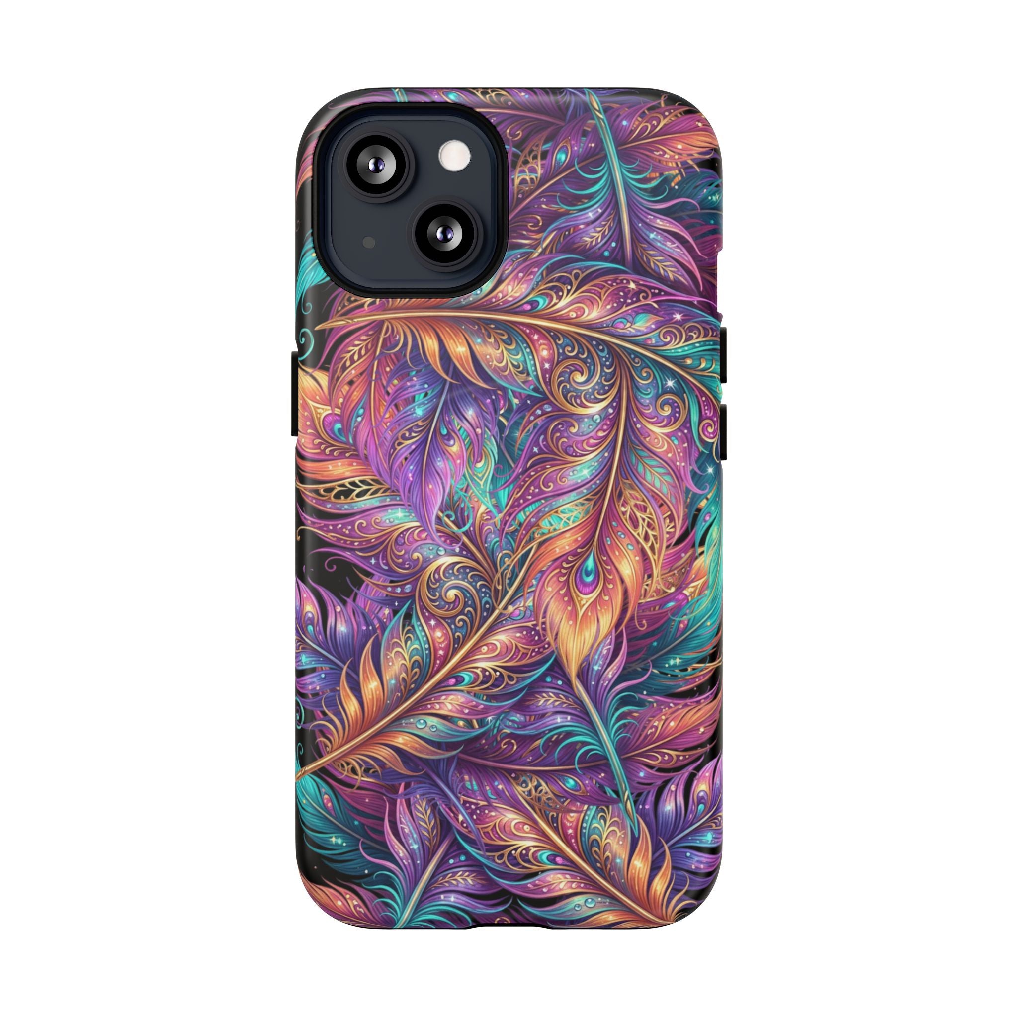 Phone Case | Colorful Feather Art Magnetic Tough Phone Cover