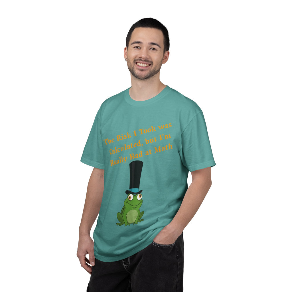 T-Shirt | Funny Frog "The Risk I Took Was Calculated" Graphic Tee