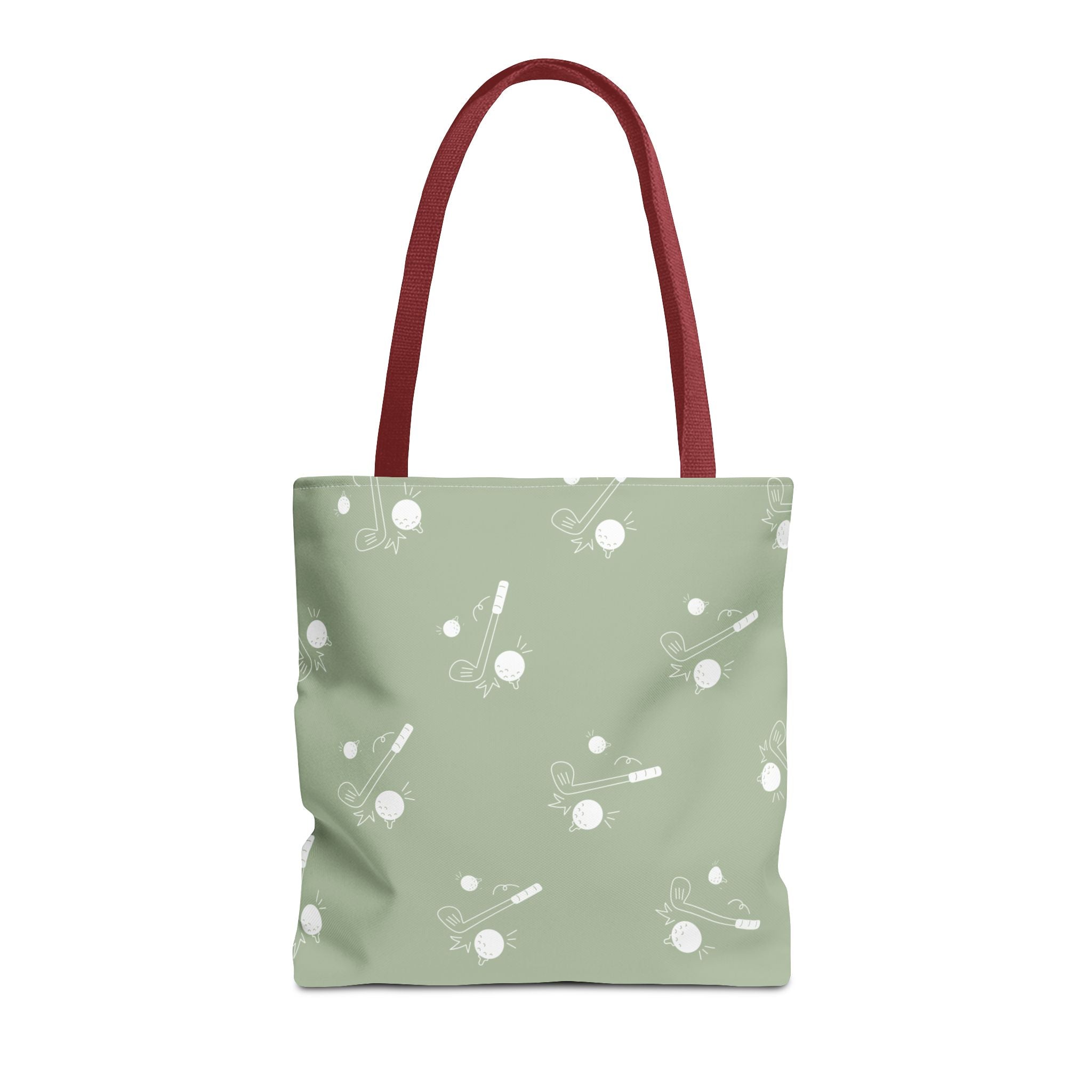 Tote Bag | Sage Green and Golf Pattern Shoulder Bag