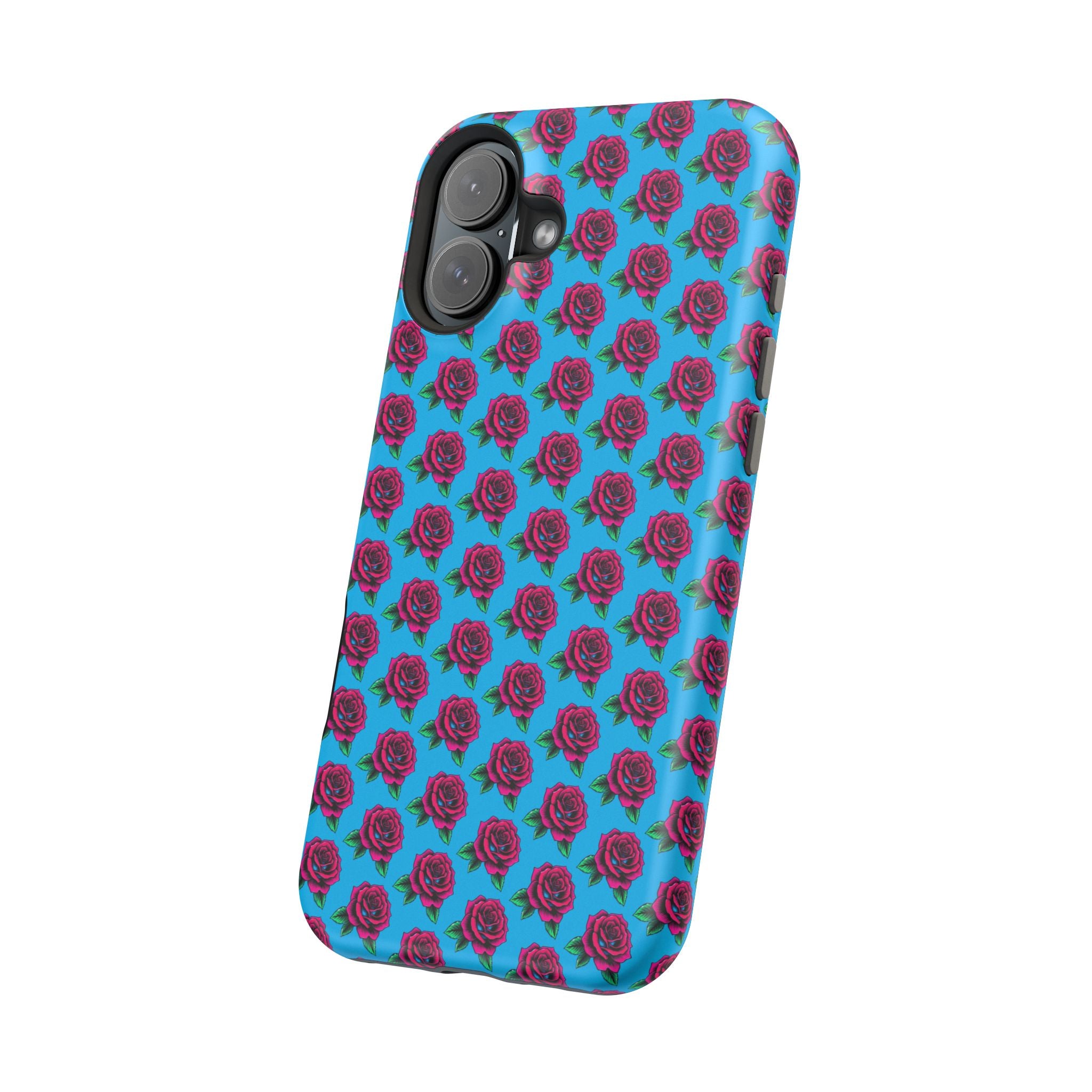 Phone Cases | Bright Rose Pattern Magnetic Impact-Resistant Case