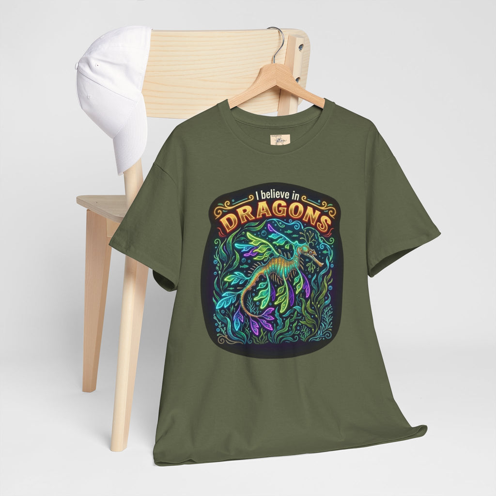 T-Shirt | 'I Believe in Dragons' Colorful Graphic Tee