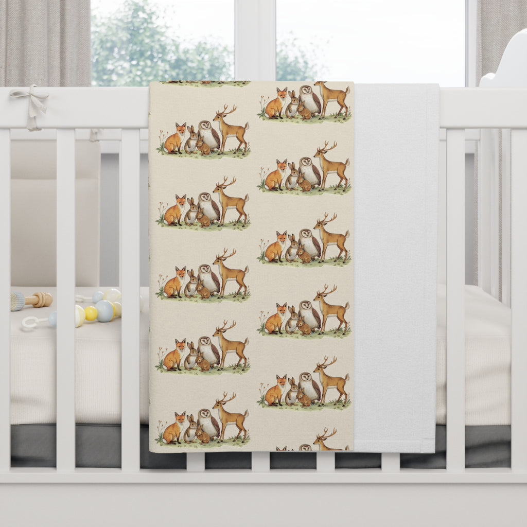Baby Blanket | Woodland Animals Pattern Soft Fleece Blanket for Nursery & Newborn