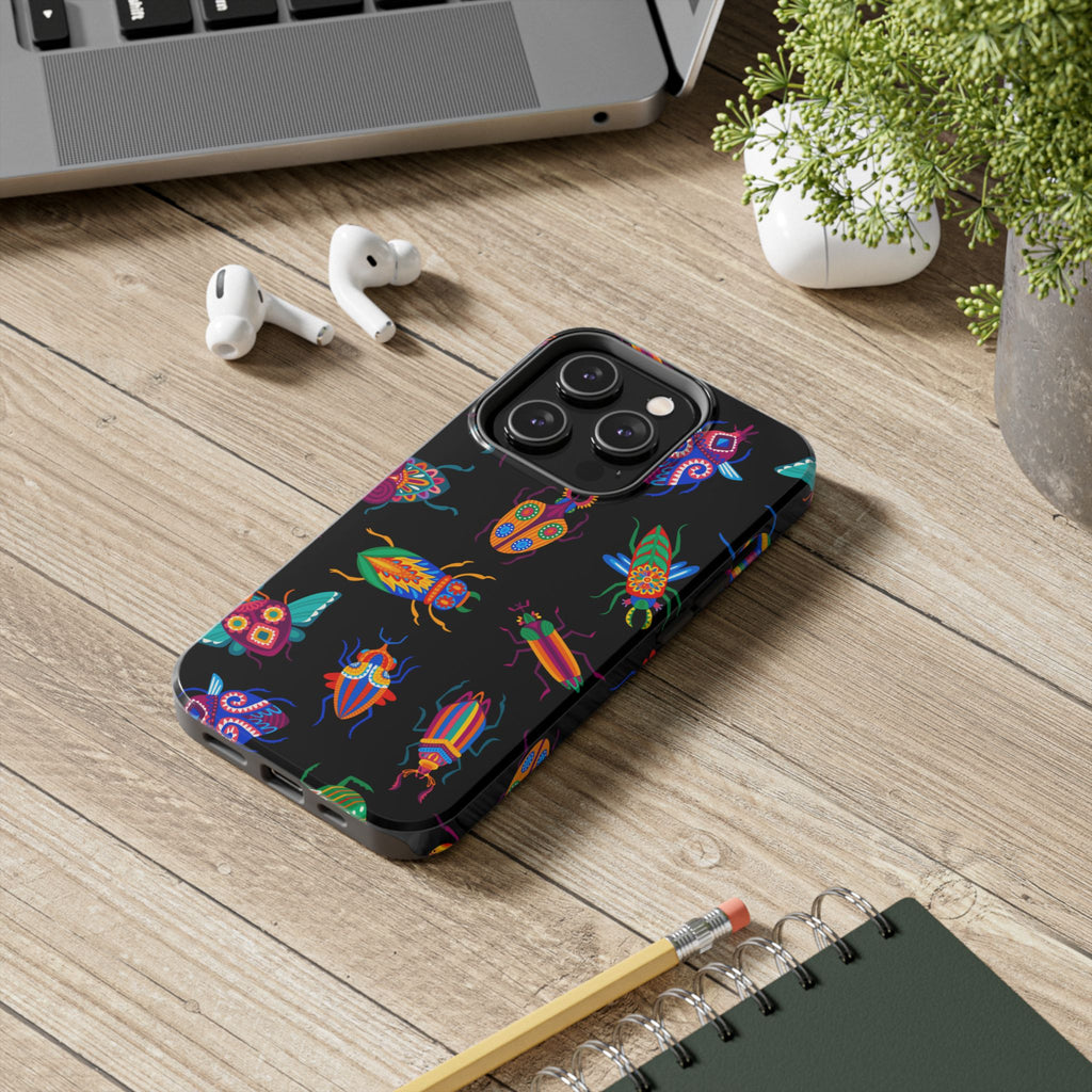 Phone Case | Neon Beetle Pattern Tough Protective Cover