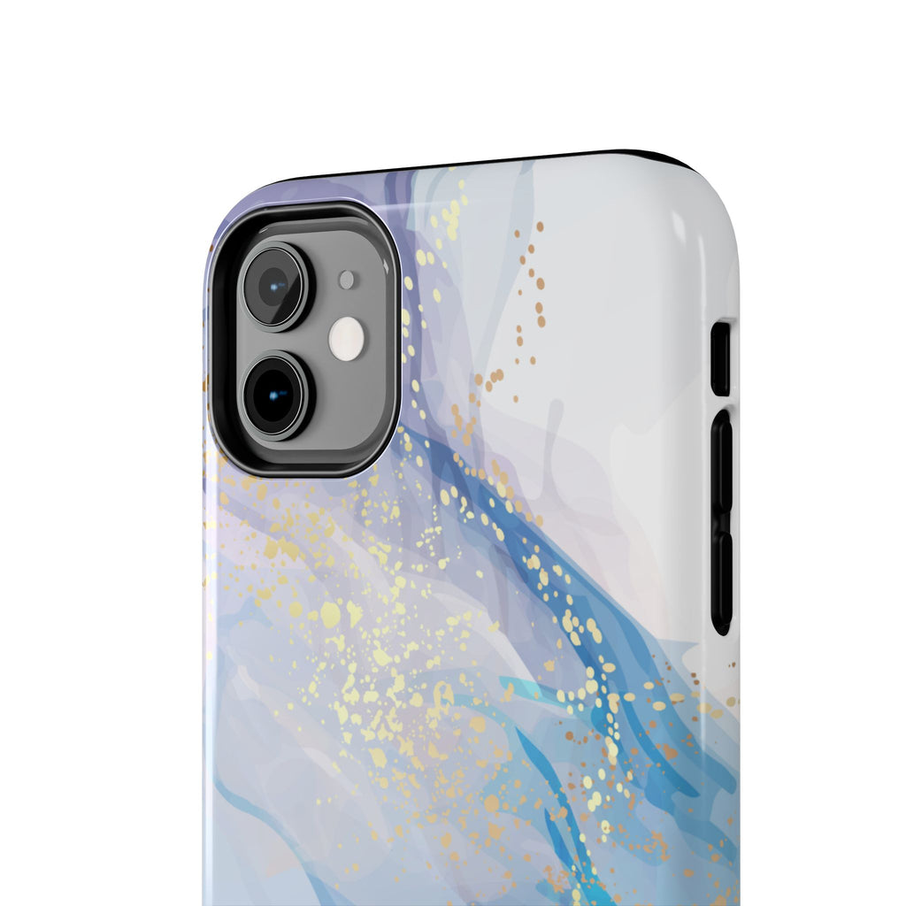 Phone Case | Gold Fleck Blue Marble Tough Protective Phone Cover