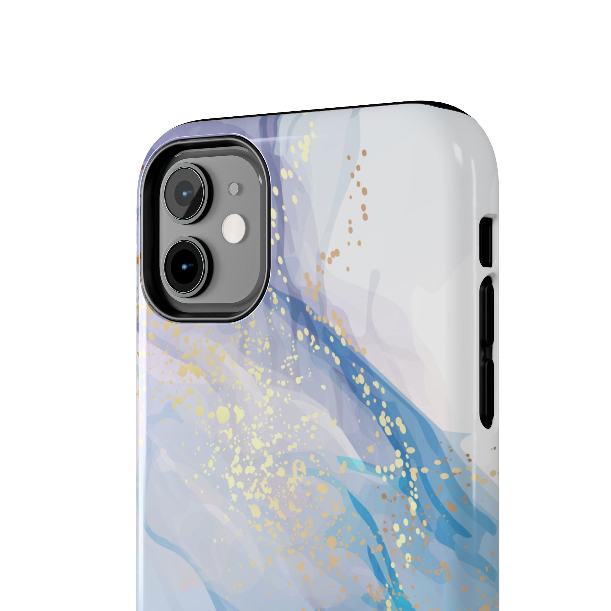 Phone Case | Gold Fleck Blue Marble Tough Protective Phone Cover