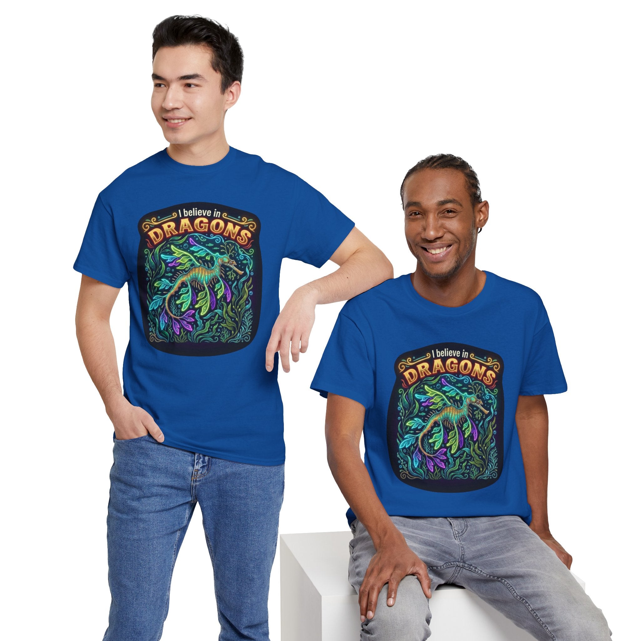 T-Shirt | 'I Believe in Dragons' Colorful Graphic Tee
