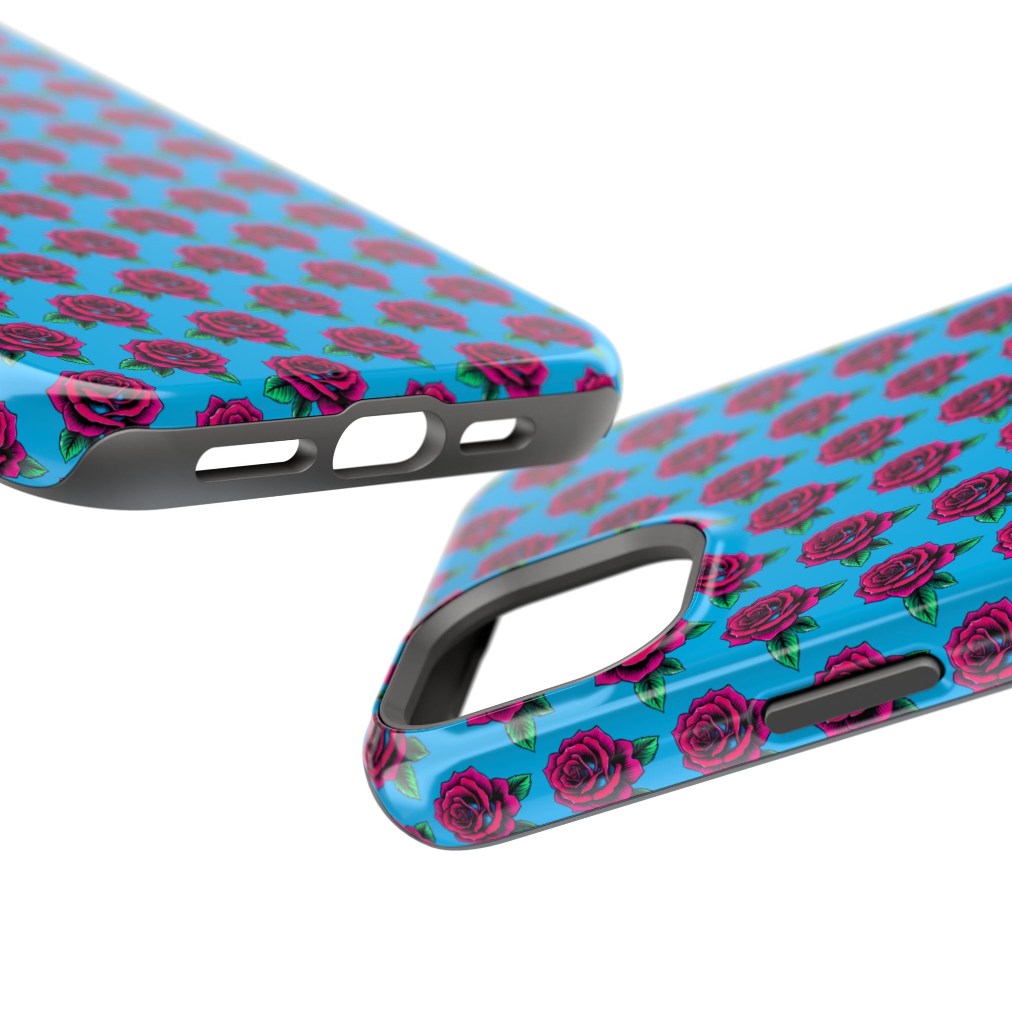 Phone Cases | Bright Rose Pattern Magnetic Impact-Resistant Case