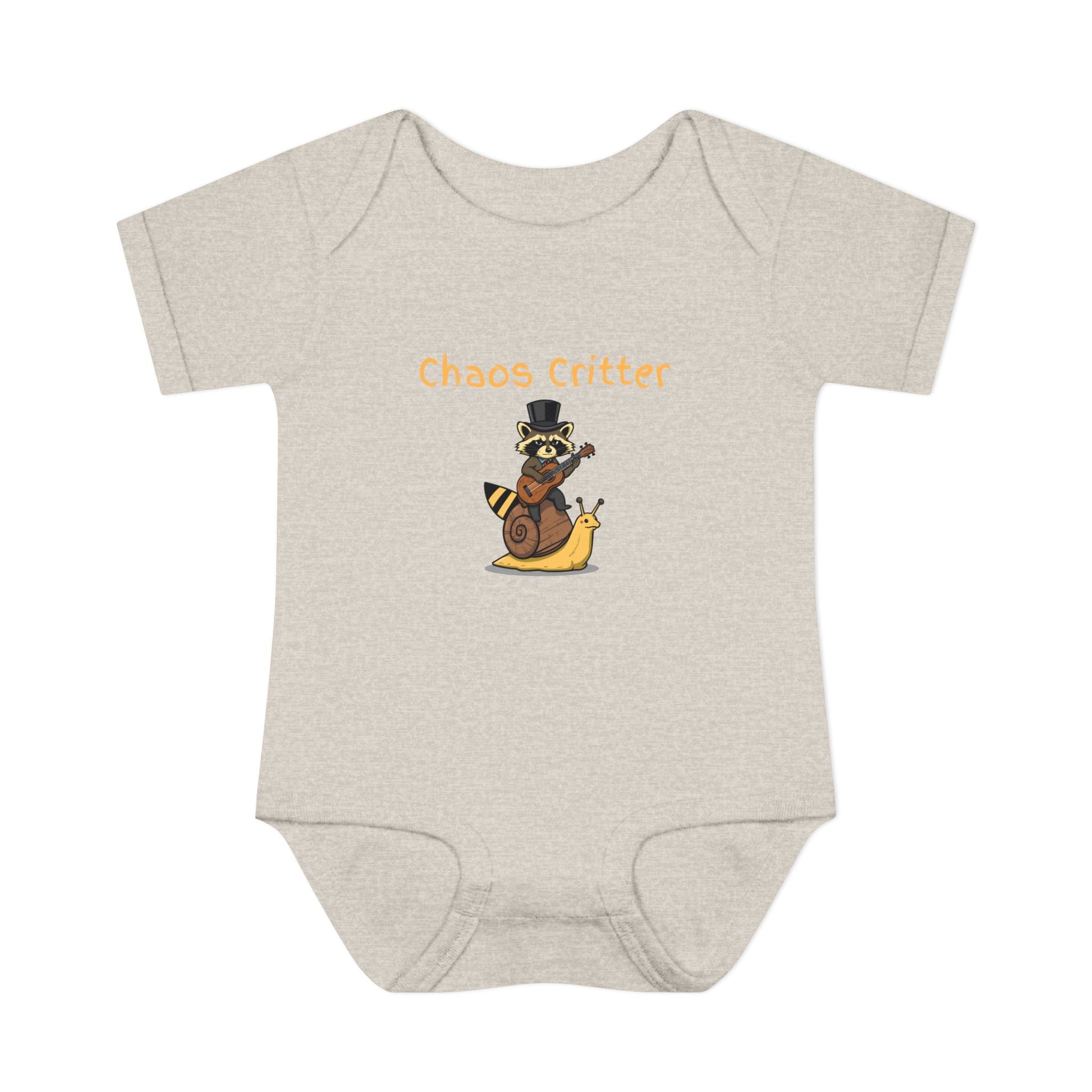 Baby Bodysuit | 'Chaos Critter' Playful Racoon Baby Onesie