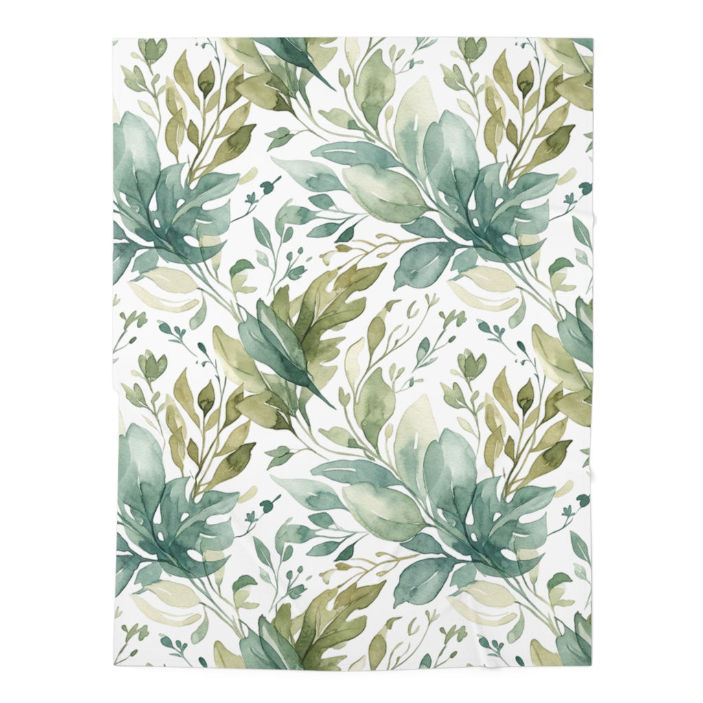 Newborn Watercolor Leaf Nursery Wrap