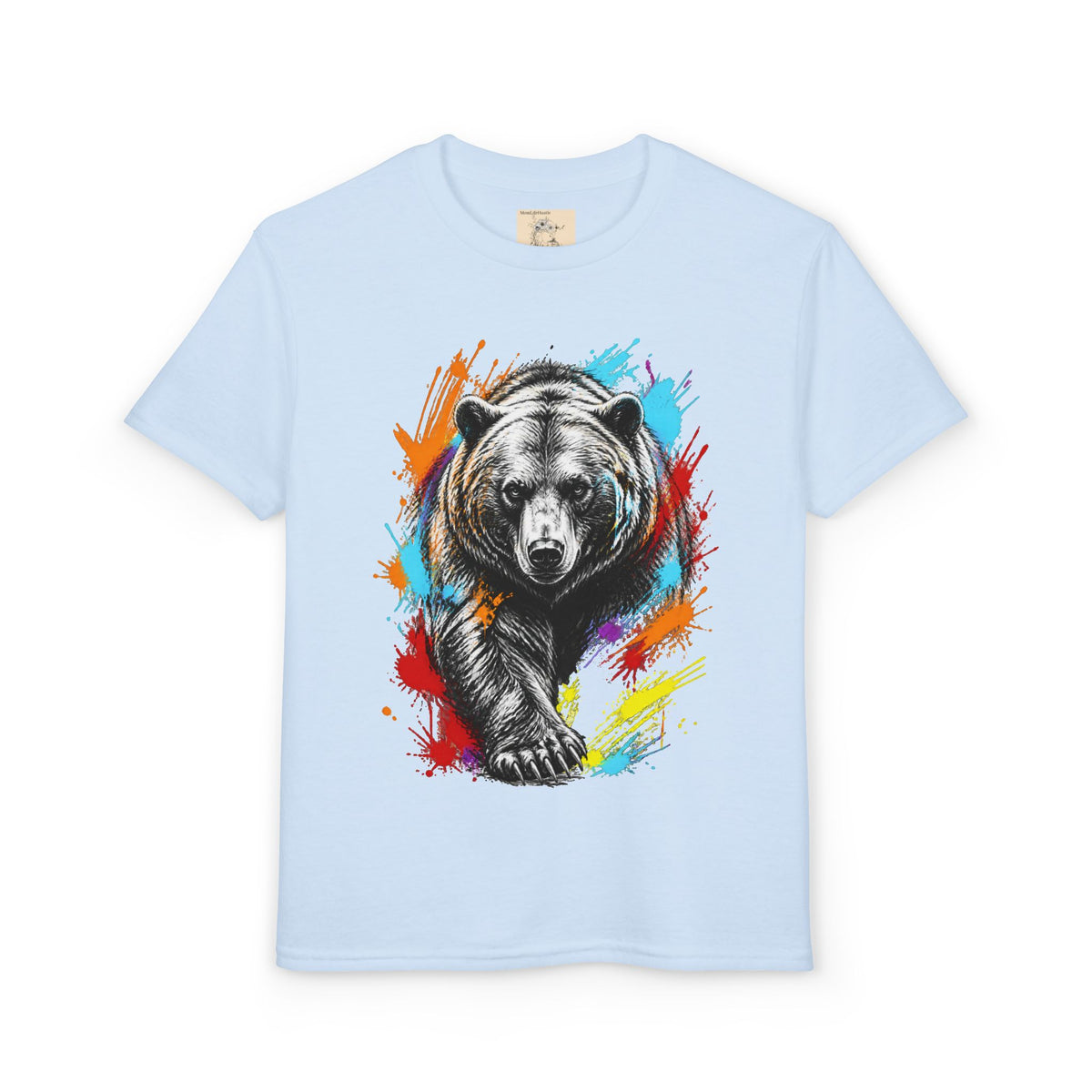 Color Splash Kodiak Bear T-Shirt for Children