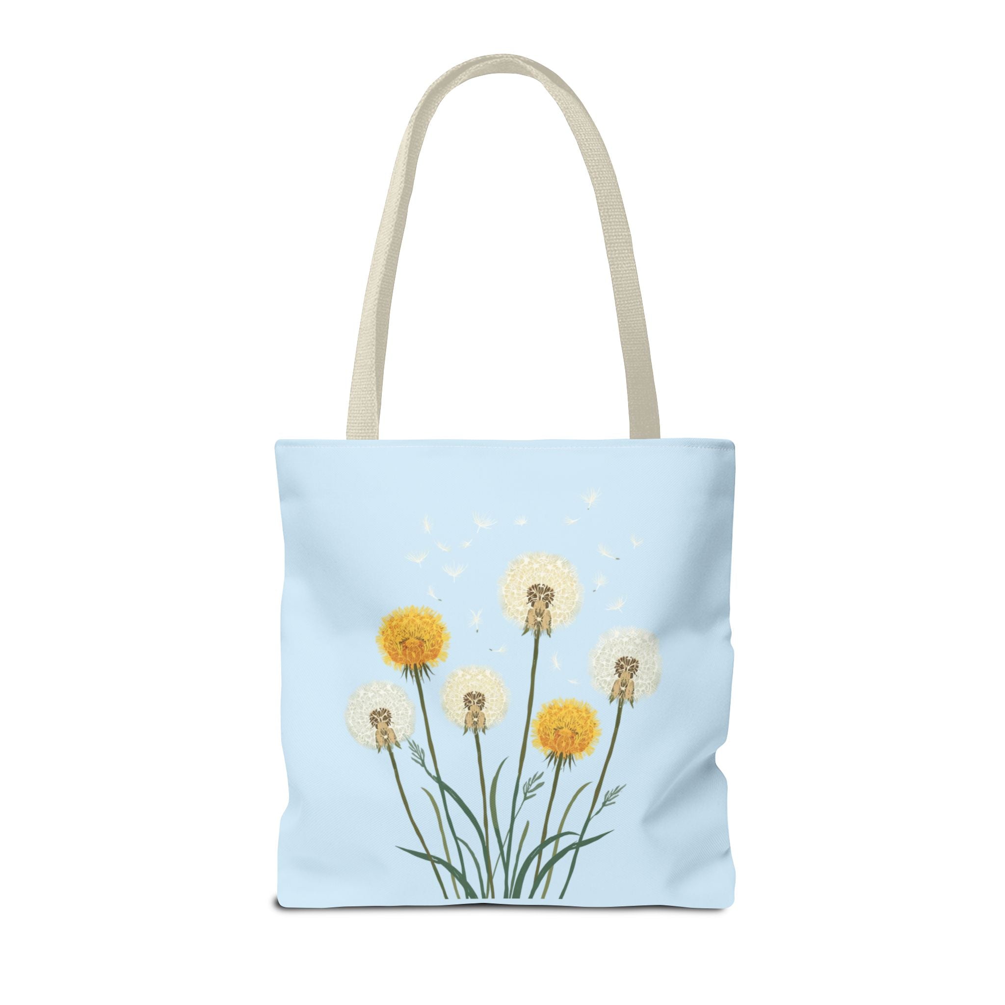 Tote Bag | Dandelions on Light Blue Background