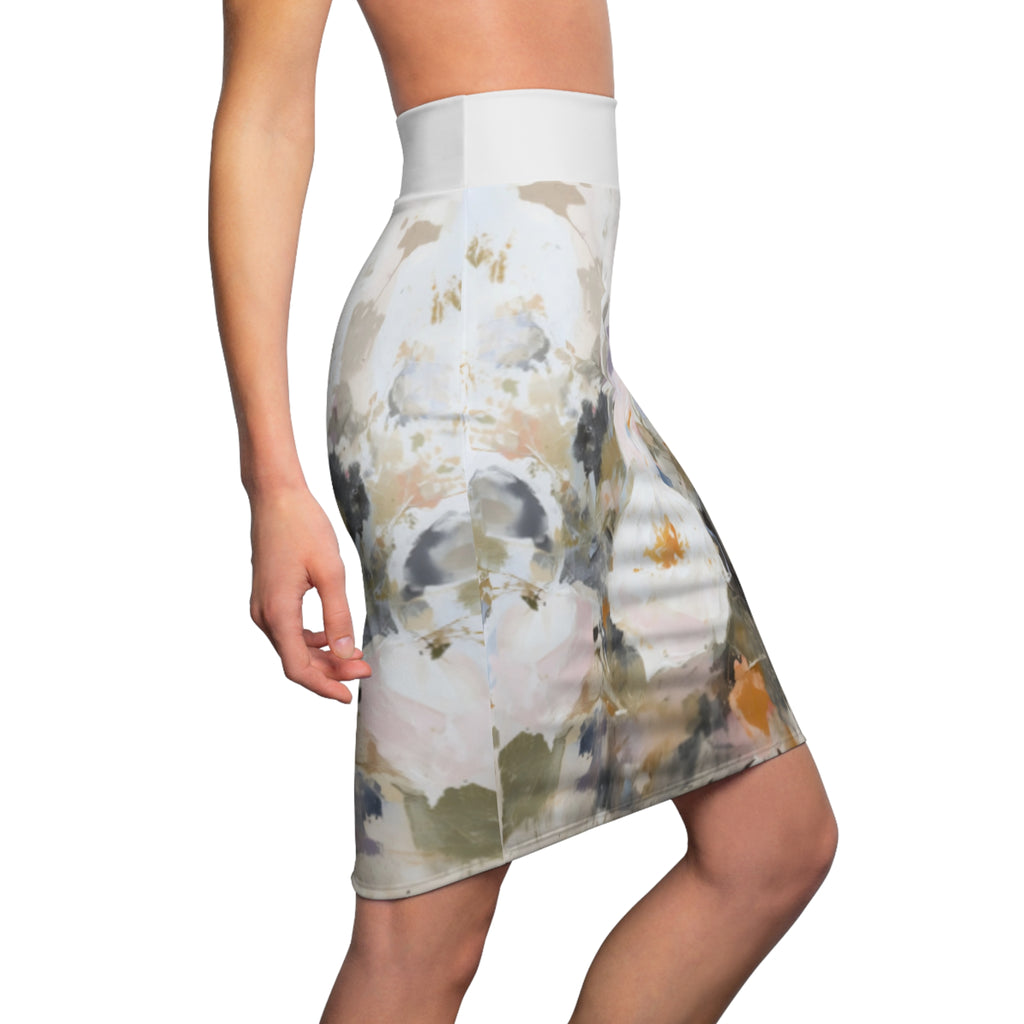 Women's Pencil Skirt | Soft Pastel Garden Skirt