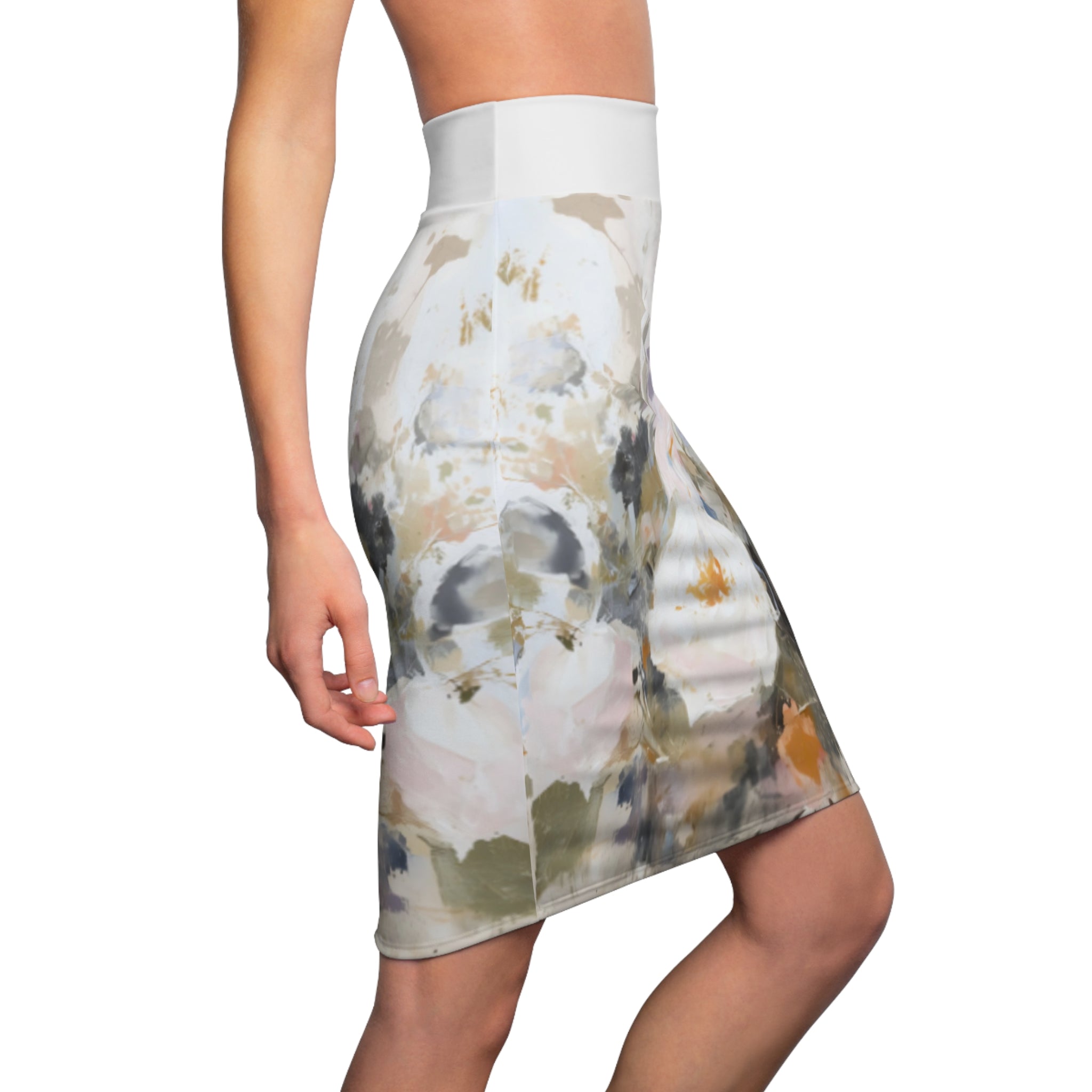Women's Pencil Skirt | Soft Pastel Garden Skirt