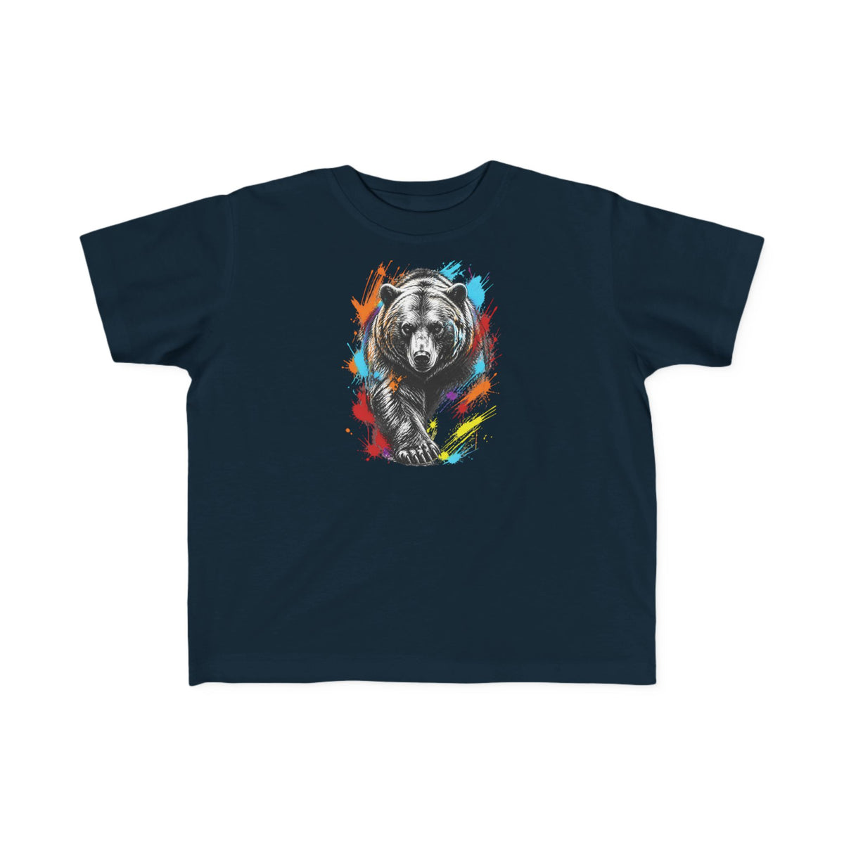 Colorful Kodiak Bear T-Shirt for Tots