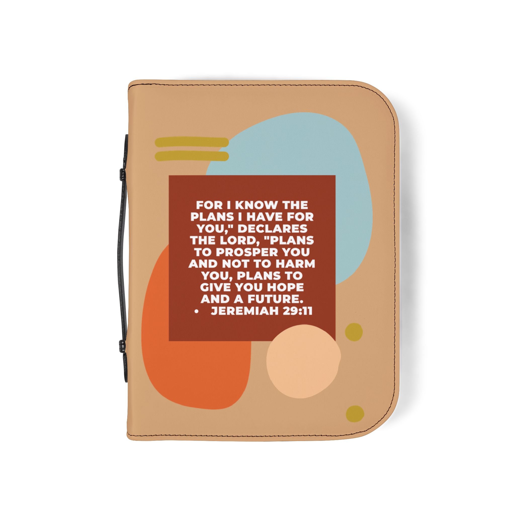 Bible Cover | Jeremiah 29:11 Scripture Abstract Shapes & Warm Tones