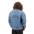 Men's Denim Jacket with Customizable Black Script